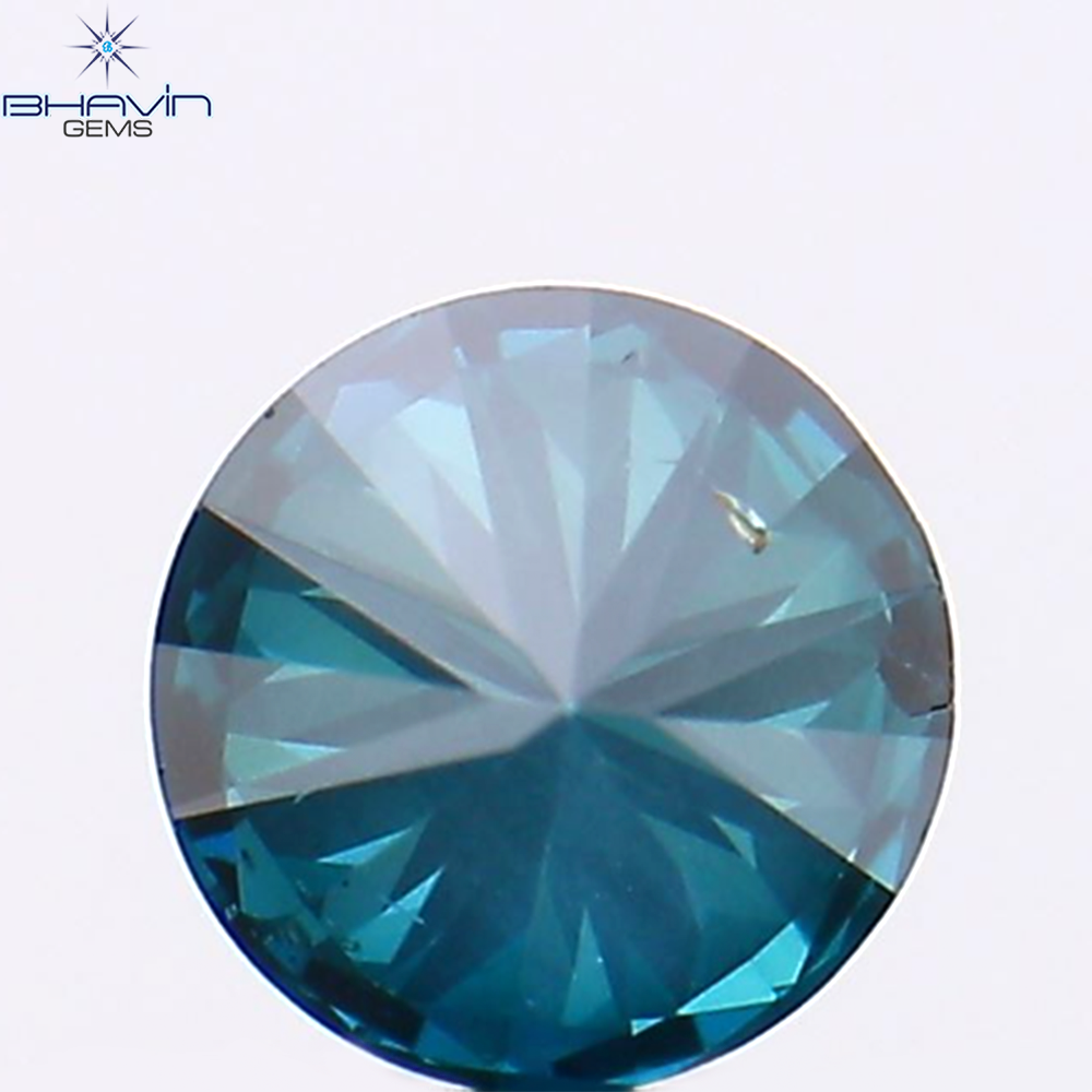 0.24 CT Natural Round Diamond Enhanced Blue Color Clarity SI1 (4.00 MM)