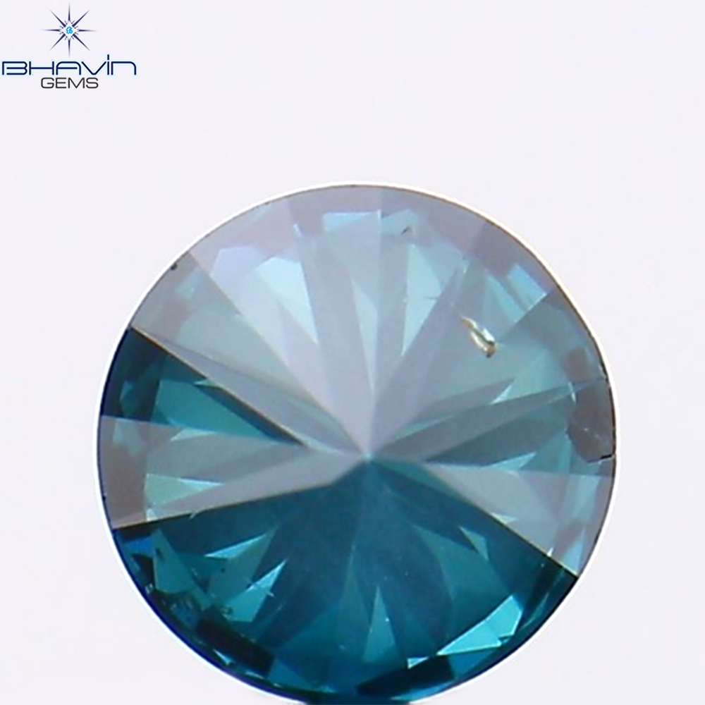 0.24 CT Round Shape Natural Diamond Blue Color SI1 Clarity (4.00 MM)