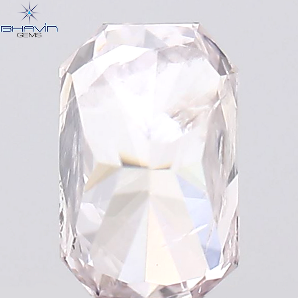 0.16 CT Radiant Shape Natural Diamond Pink Color I1 Clarity (3.80 MM)