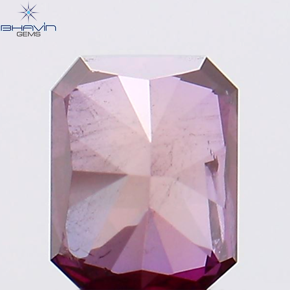 0.33 CT Natural Radiant Diamond Enhanced Pink Color Clarity SI2 (4.17 MM)