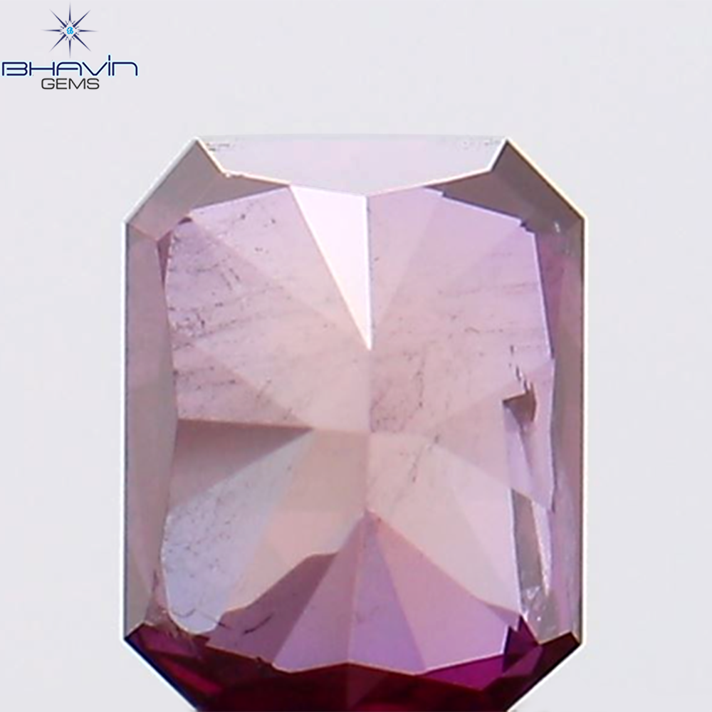 0.33 CT Radiant Diamond Pink Color Natural Diamond Clarity SI2 (4.17 MM)