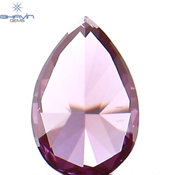 0.08 CT Pear Shape Natural Diamond Enhanced Pink Color VS1 Clarity (3.56 MM)