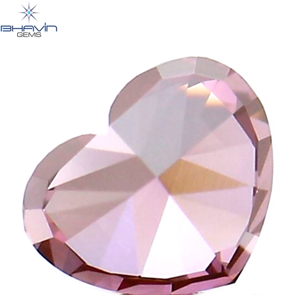 0.20 CT Natural Heart Diamond Enhanced Pink Color Clarity VS1 (3.73 MM)