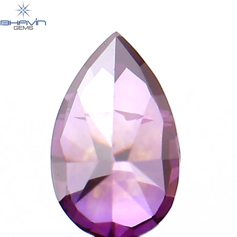 0.27 CT Natural Pear Diamond Enhanced Pink Color Clarity SI1 (4.89 MM)