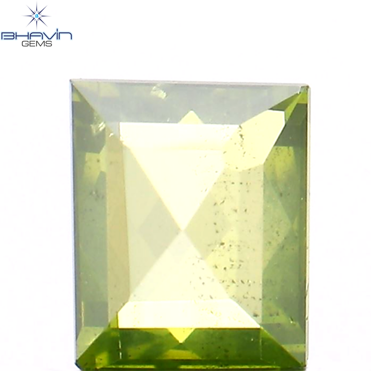 0.32 CT Natural Square Cut Diamond Enhanced Green Color Clarity SI1 (4.23 MM)