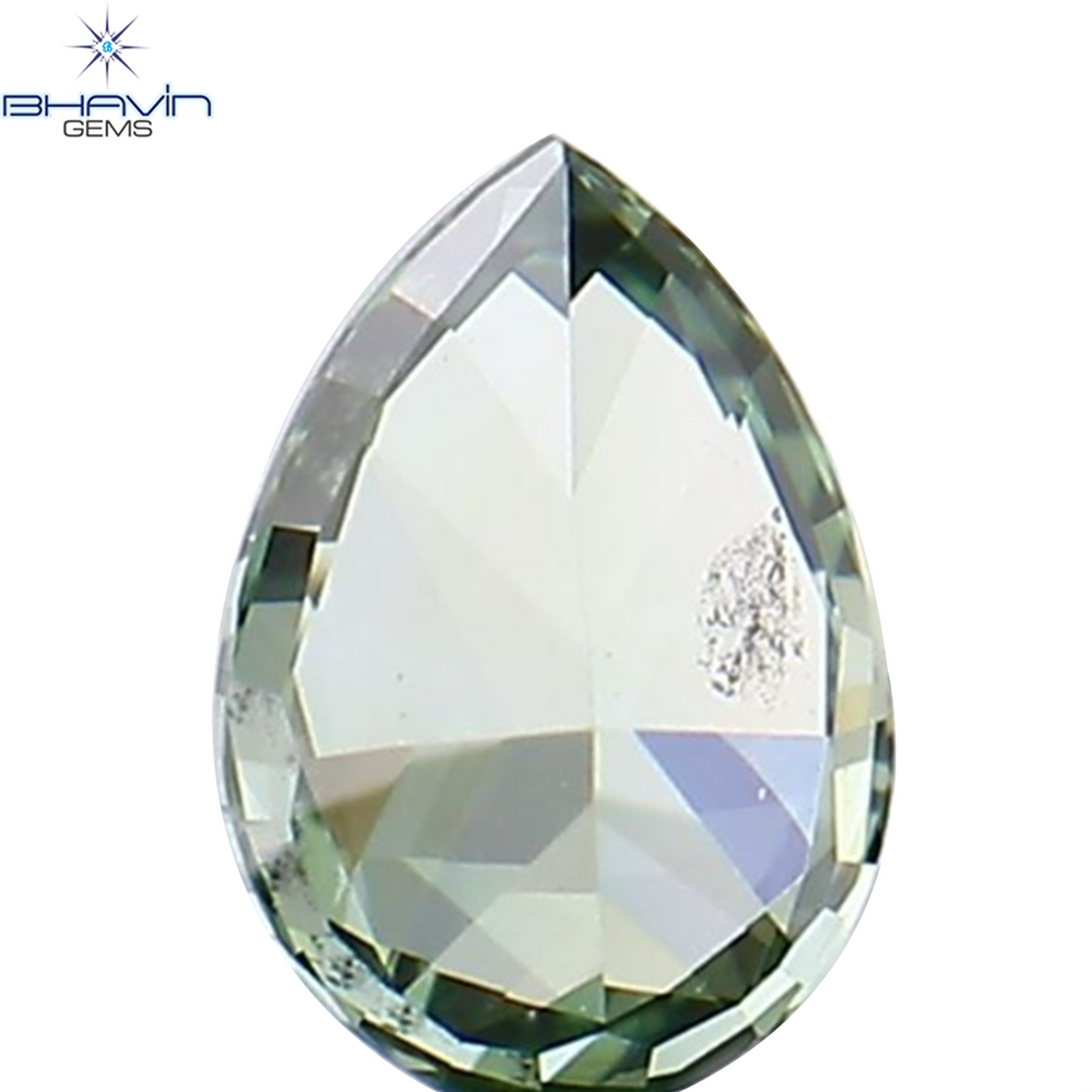 0.10 CT Pear Shape Natural Diamond Green Color VS2 Clarity (3.62 MM)