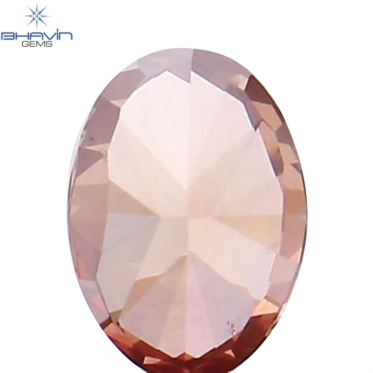 0.25 CT オーバル シェイプ ナチュラル ルース ダイヤモンド ピンク カラー SI1 クラリティ (4.55 MM)