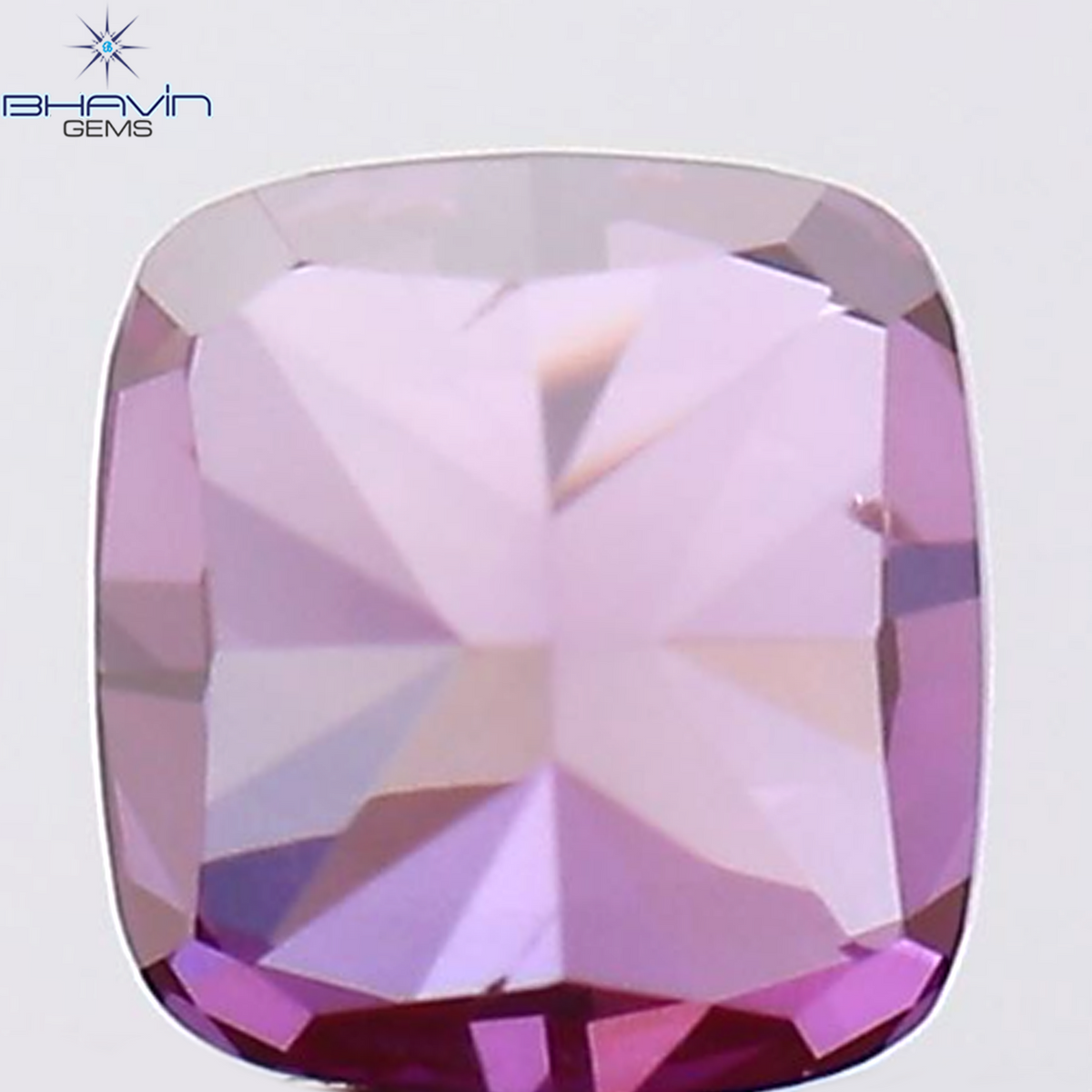 0.21 CT Natural Cushion Diamond Enhanced Pink Color Clarity VS2 (3.31 MM)