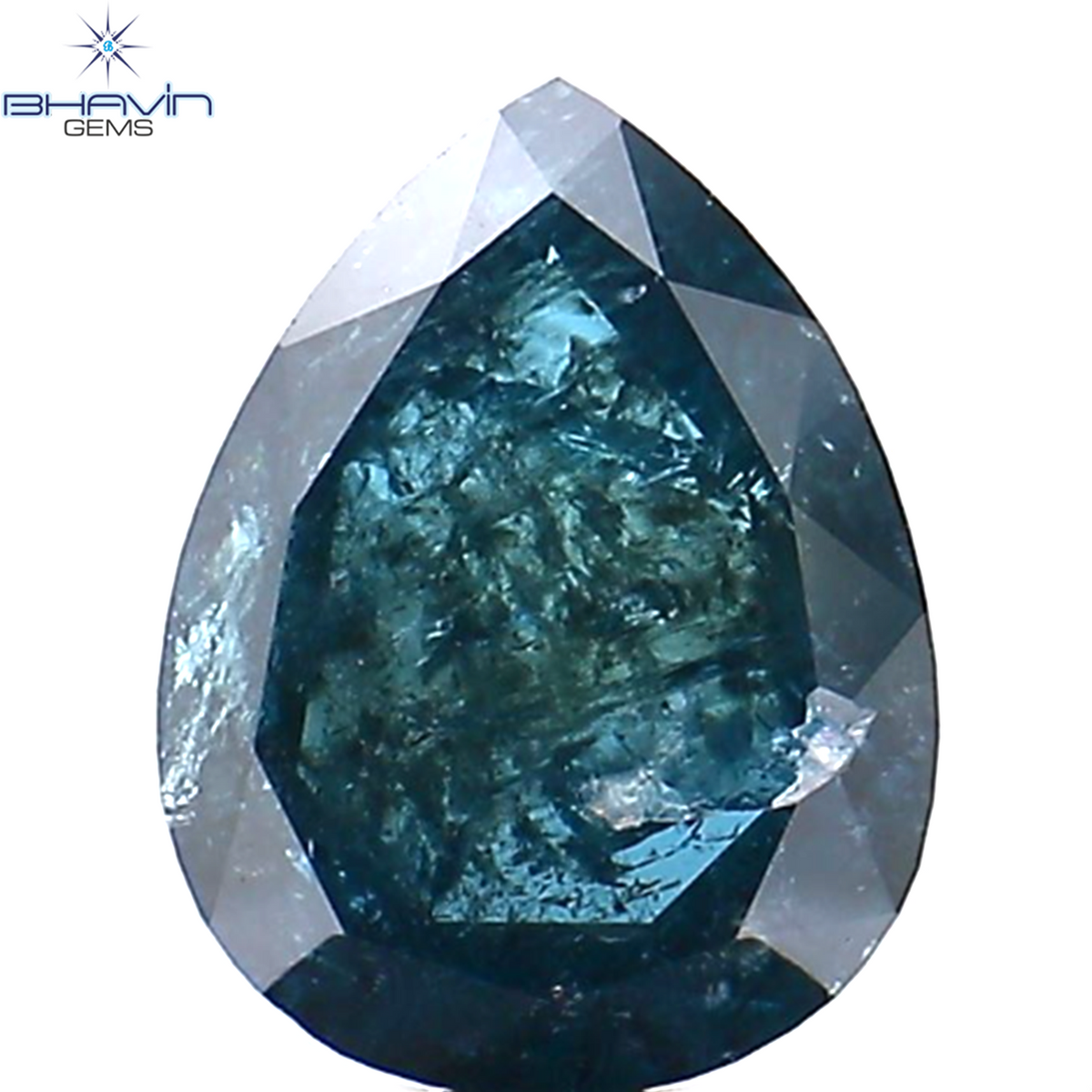 1.02 CT Natural Pear Diamond Enhanced Blue Color Clarity I3 (7.98 MM)