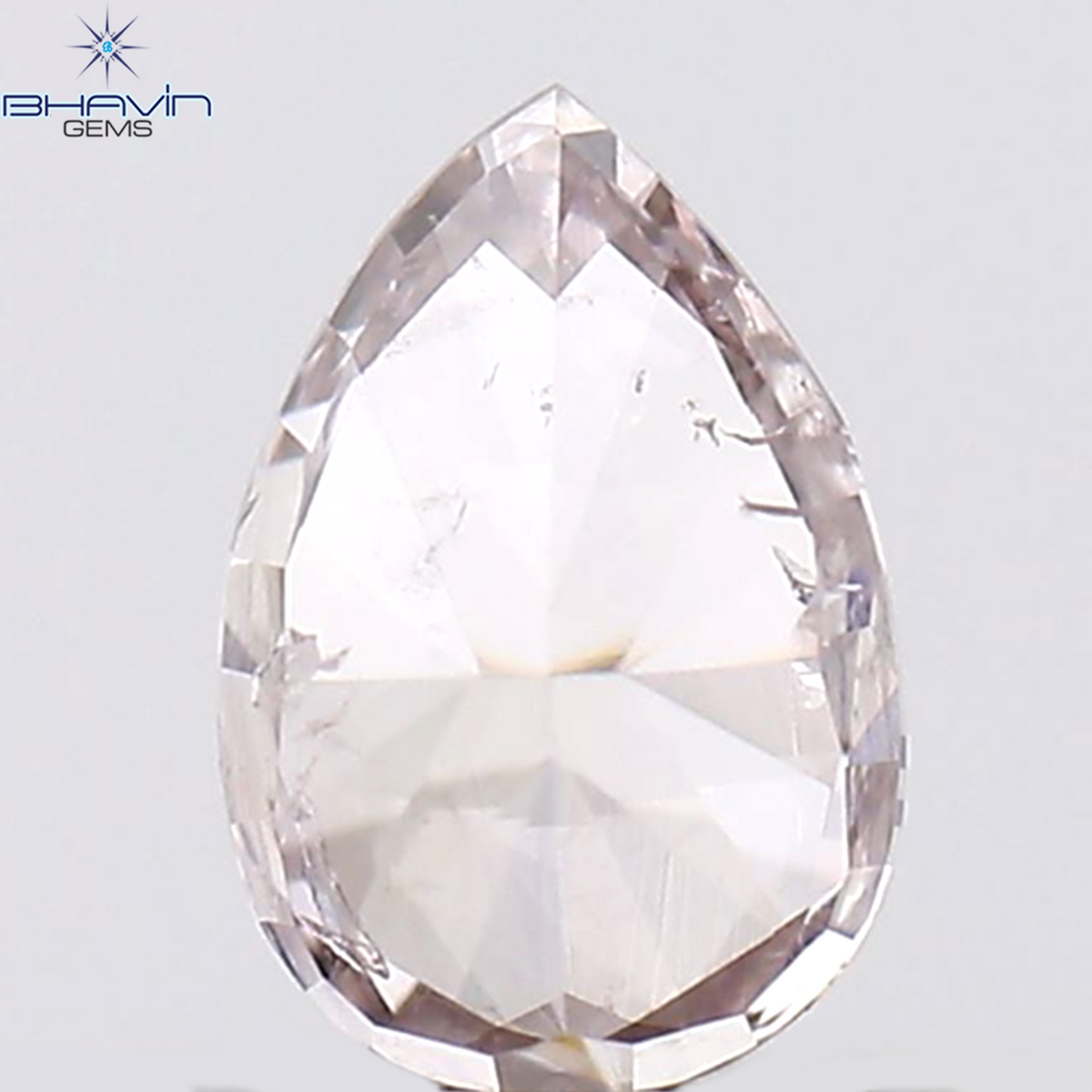 0.05 CT ペアシェイプ ナチュラル ダイヤモンド ピンク色 SI1 クラリティ (2.95 MM)
