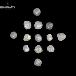 3.07 CT/16 ピース ラフシェイプ ホワイト カラー ナチュラル ダイヤモンド I3 クラリティ (3.05 MM)