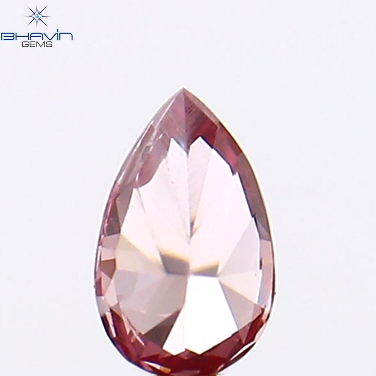0.07 CT Natural Pear Diamond Enhanced Pink Color Clarity VS1 (3.40 MM)