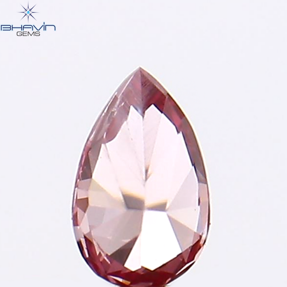 0.07 CT Pear Shape Natural Diamond Pink Color VS1 Clarity (3.40 MM)