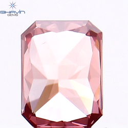 0.15 CT ラディアント シェイプ ナチュラル ダイヤモンド ピンク色 VS1 クラリティ (3.69 MM)