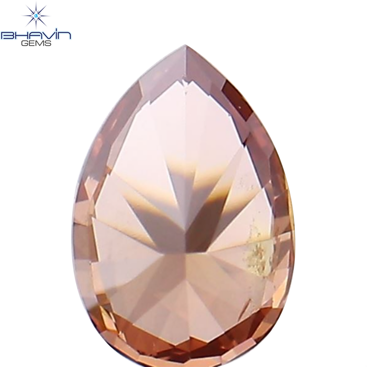 0.12 CT Natural Pear Diamond Enhanced Pink Color Clarity SI1 (3.89 MM)