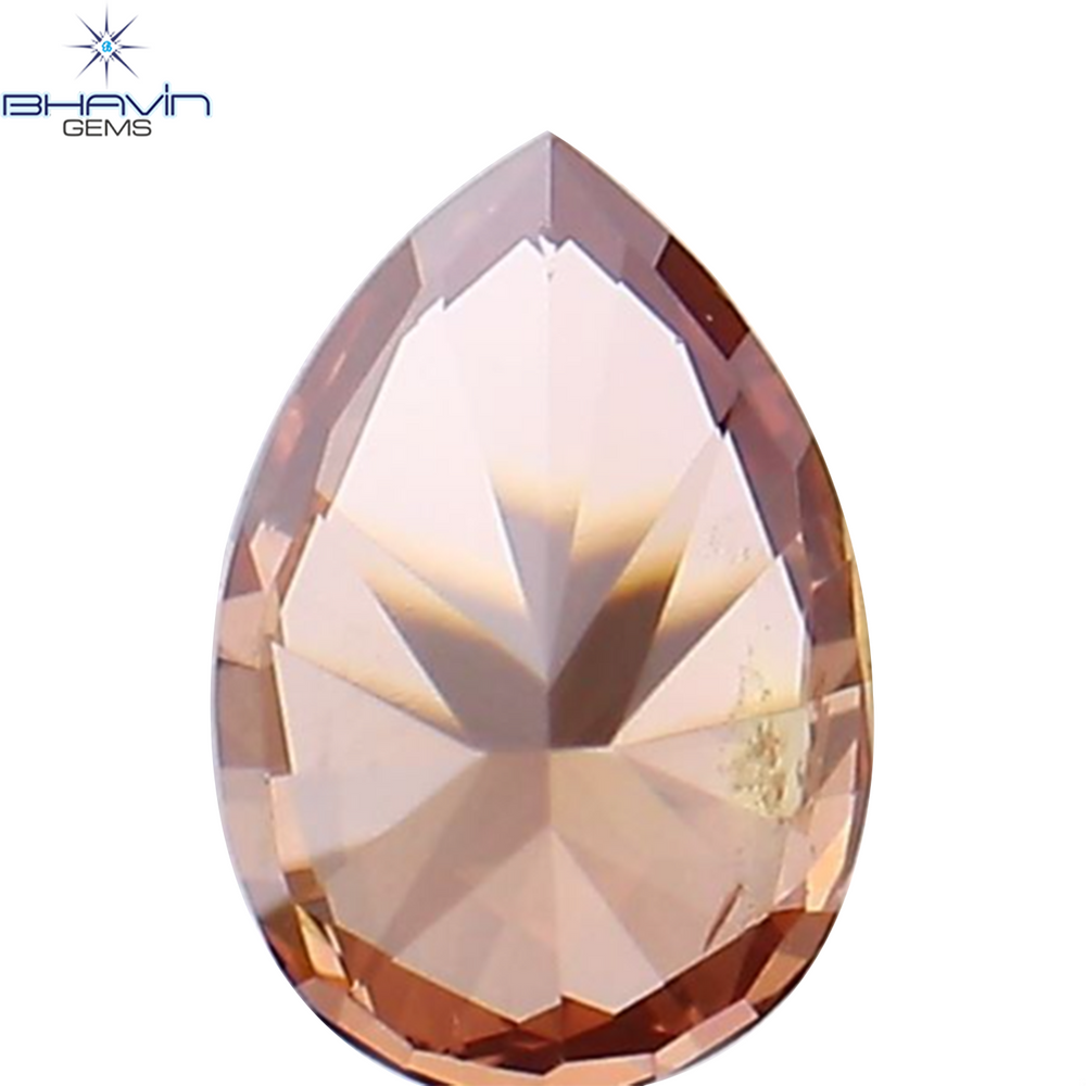 0.12 CT Pear Shape Natural Diamond Pink Color SI1 Clarity (3.89 MM)