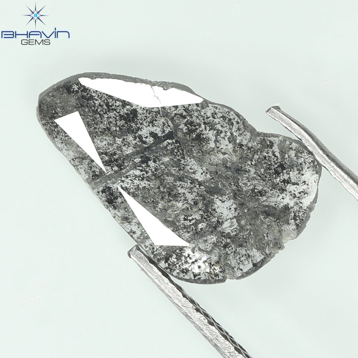 1.26 CT Slice Natural Diamond Salt And Papper Color Clarity I3 (13.20 MM)
