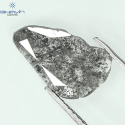 1.26 CT Slice Shape Natural Diamond Salt And Papper Color I3 Clarity (13.20 MM)