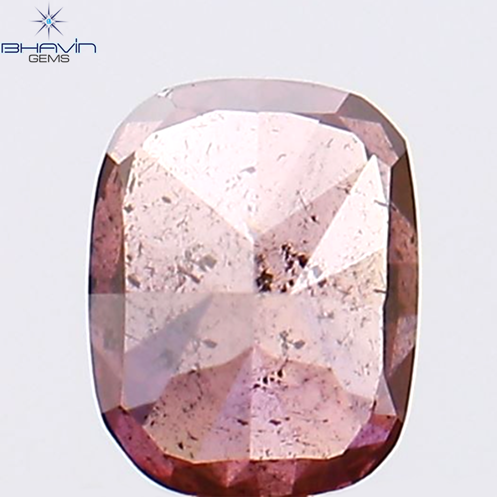0.22 CT クッション シェイプ ナチュラル ルース ダイヤモンド ピンク カラー I1 クラリティ (3.98 MM)