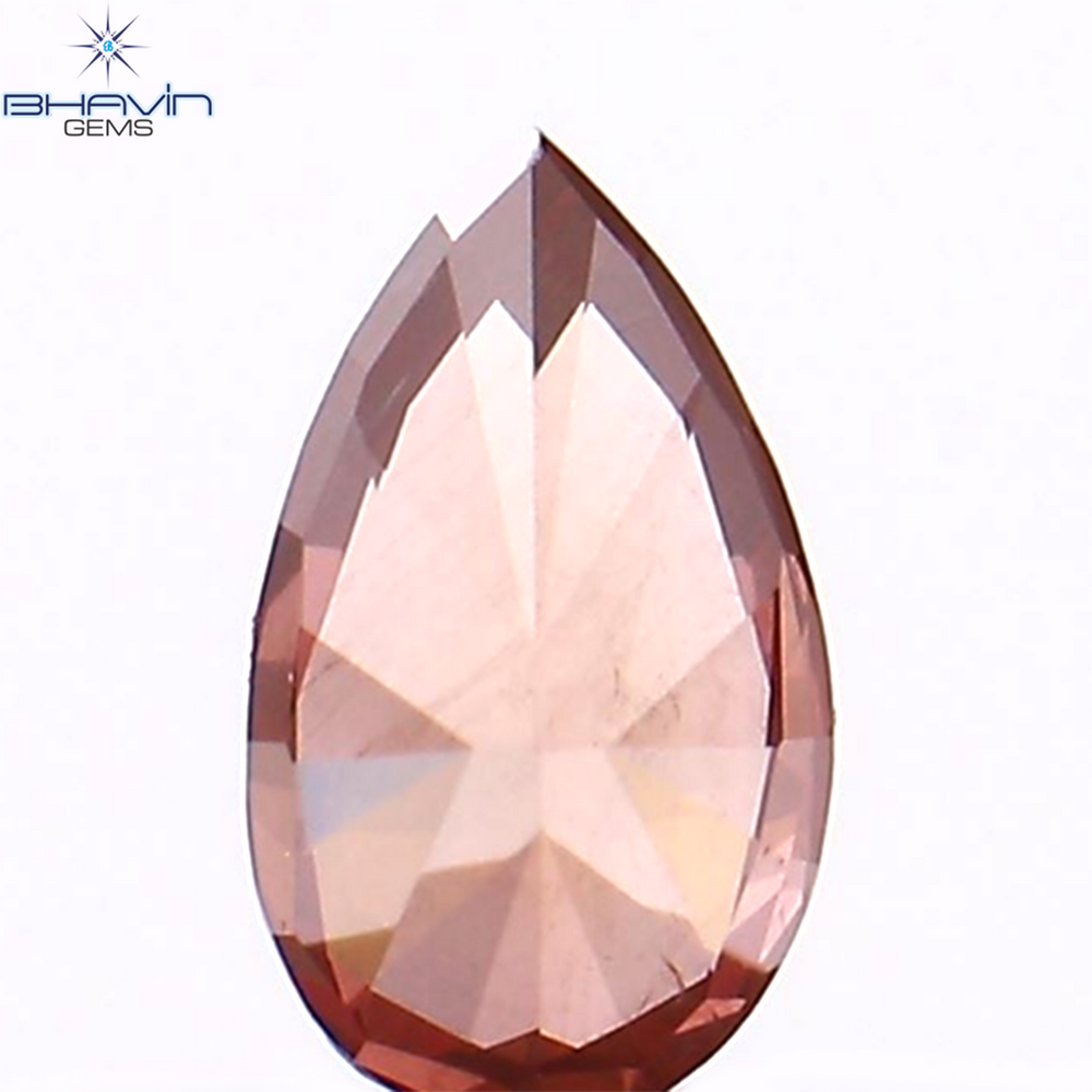 0.16 CT Pear Shape Natural Diamond Pink Color VS2 Clarity (4.62 MM)