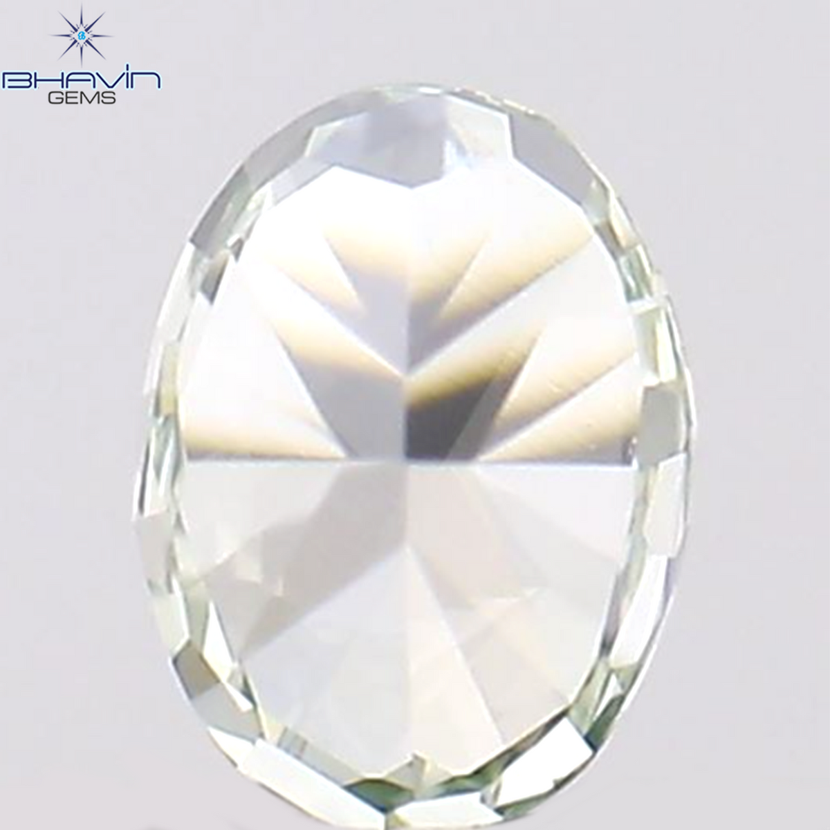 0.08 CT Natural Oval Diamond Enhanced Green Color Clarity VS2 (2.83 MM)