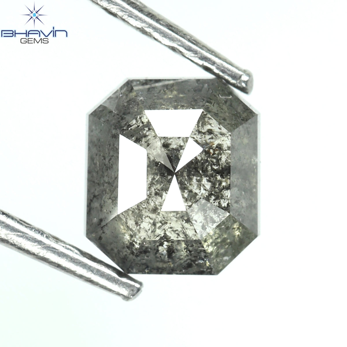0.55 CT Natural Square Cut Diamond Salt And Pepper Color Clarity I3 (4.78 MM)