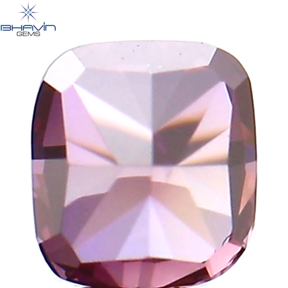 0.13 CT Cushion Shape Natural Loose Diamond Enhanced Pink Color VS2 Clarity (2.92 MM)