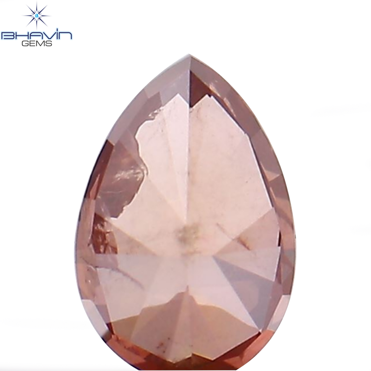 0.26 CT ペアシェイプ ナチュラル ダイヤモンド ピンク カラー I1 クラリティ (4.82 MM)