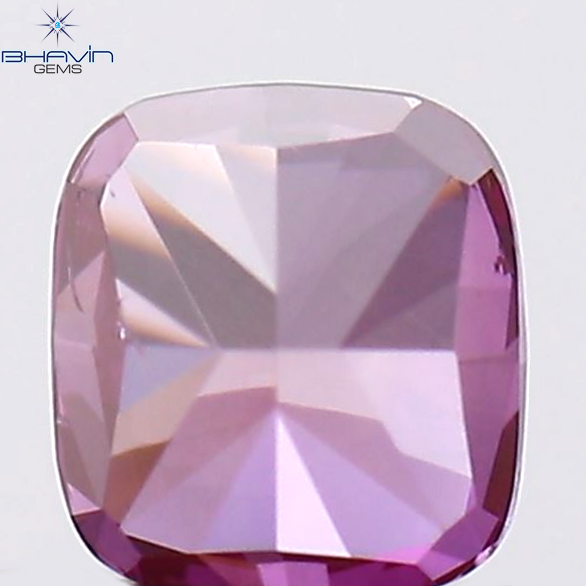 0.08 CT クッション シェイプ ナチュラル ルース ダイヤモンド 強化ピンク色 VS2 クラリティ (2.45 MM)