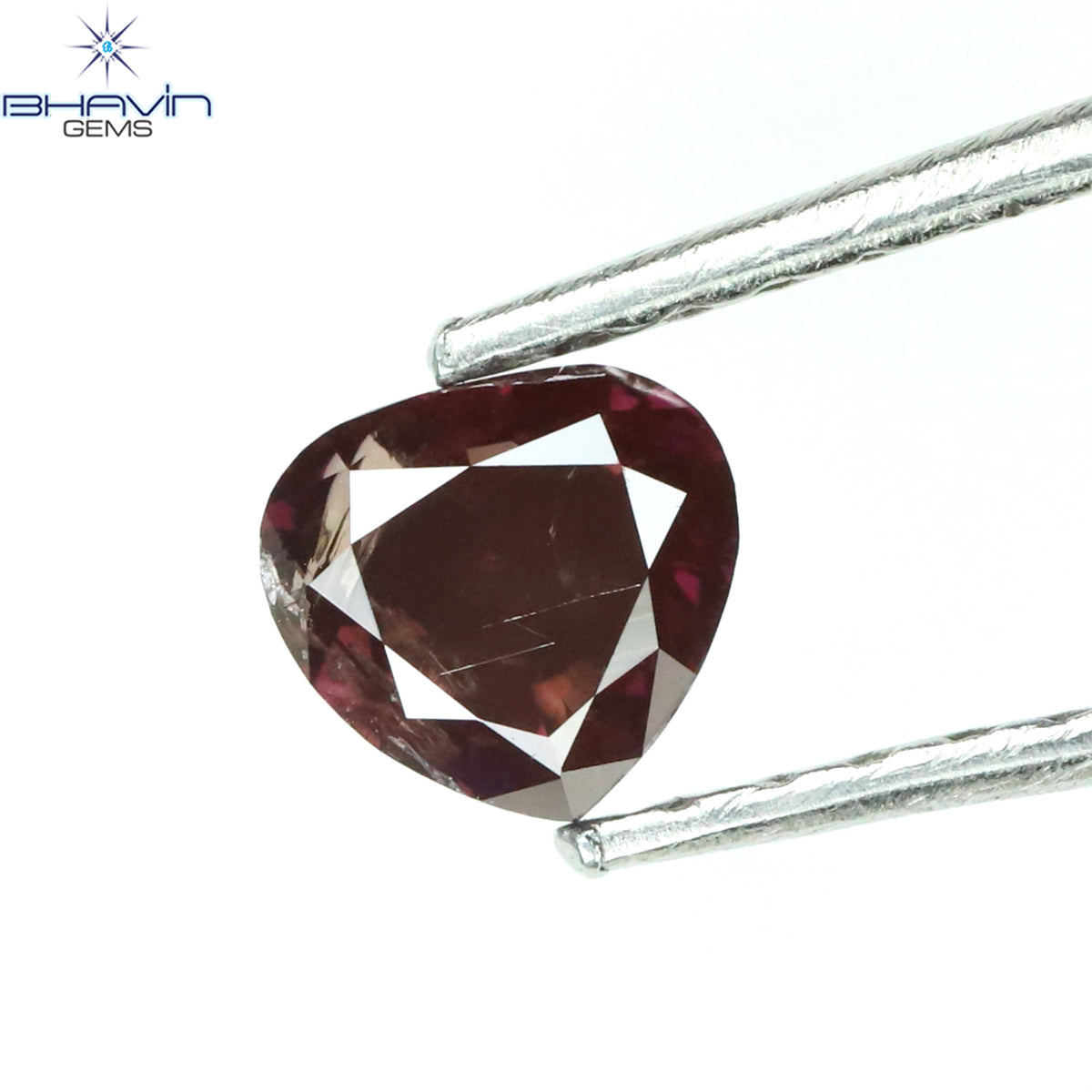 0.39 CT Natural Heart Diamond Enhanced Pink Color Clarity I1 (4.42 MM)