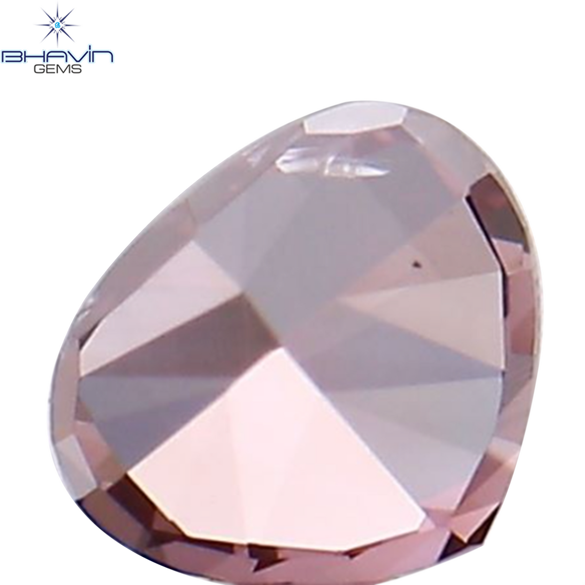 0.27 CT ハート シェイプ ナチュラル ルース ダイヤモンド ピンク色 VS2 クラリティ (4.40 MM)