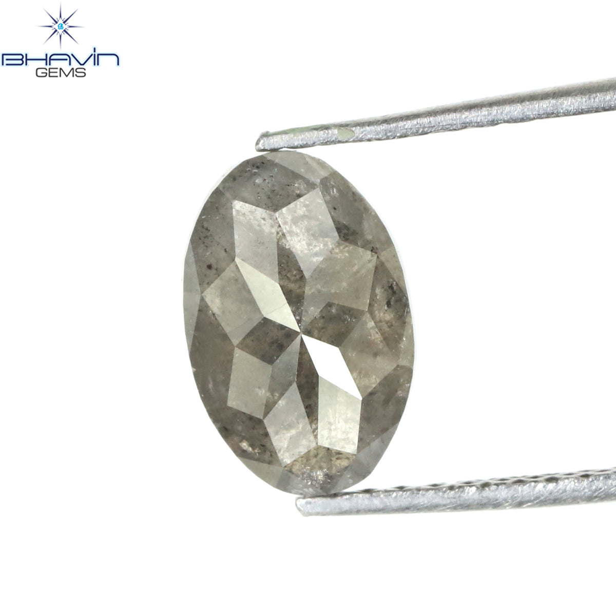 1.68 CT Natural Oval Diamond Salt And Pepper Color Clarity I3 (9.25 MM)