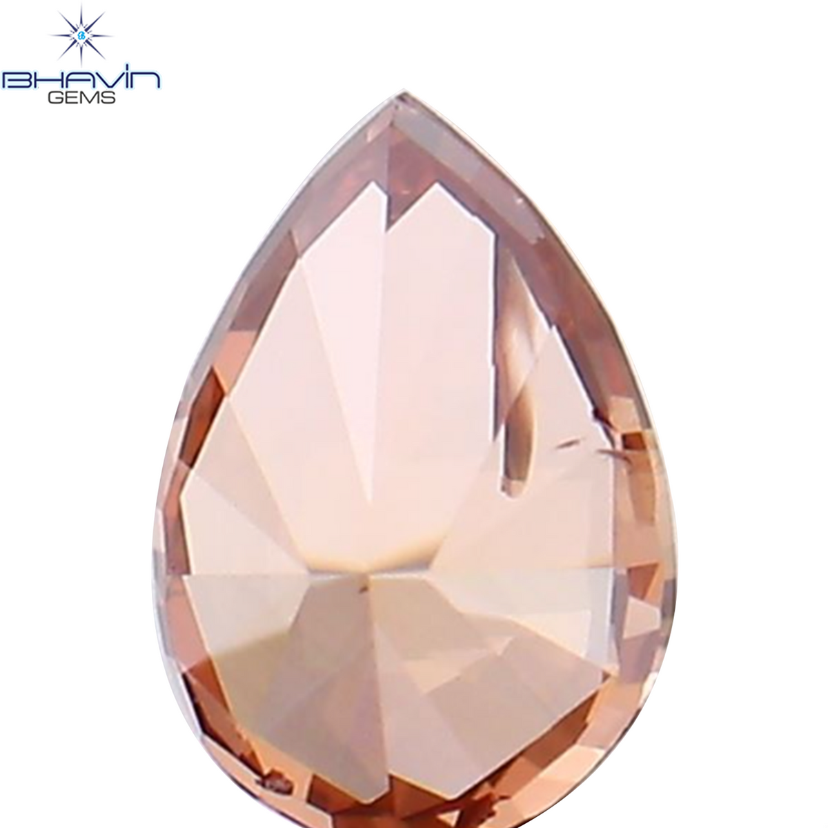 0.12 CT Natural Pear Diamond Enhanced Pink Color Clarity SI2 (3.86 MM)