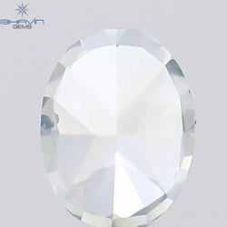 0.40 CT Oval Shape Natural Diamond Greenish Blue Color VS2 Clarity (4.92 MM)