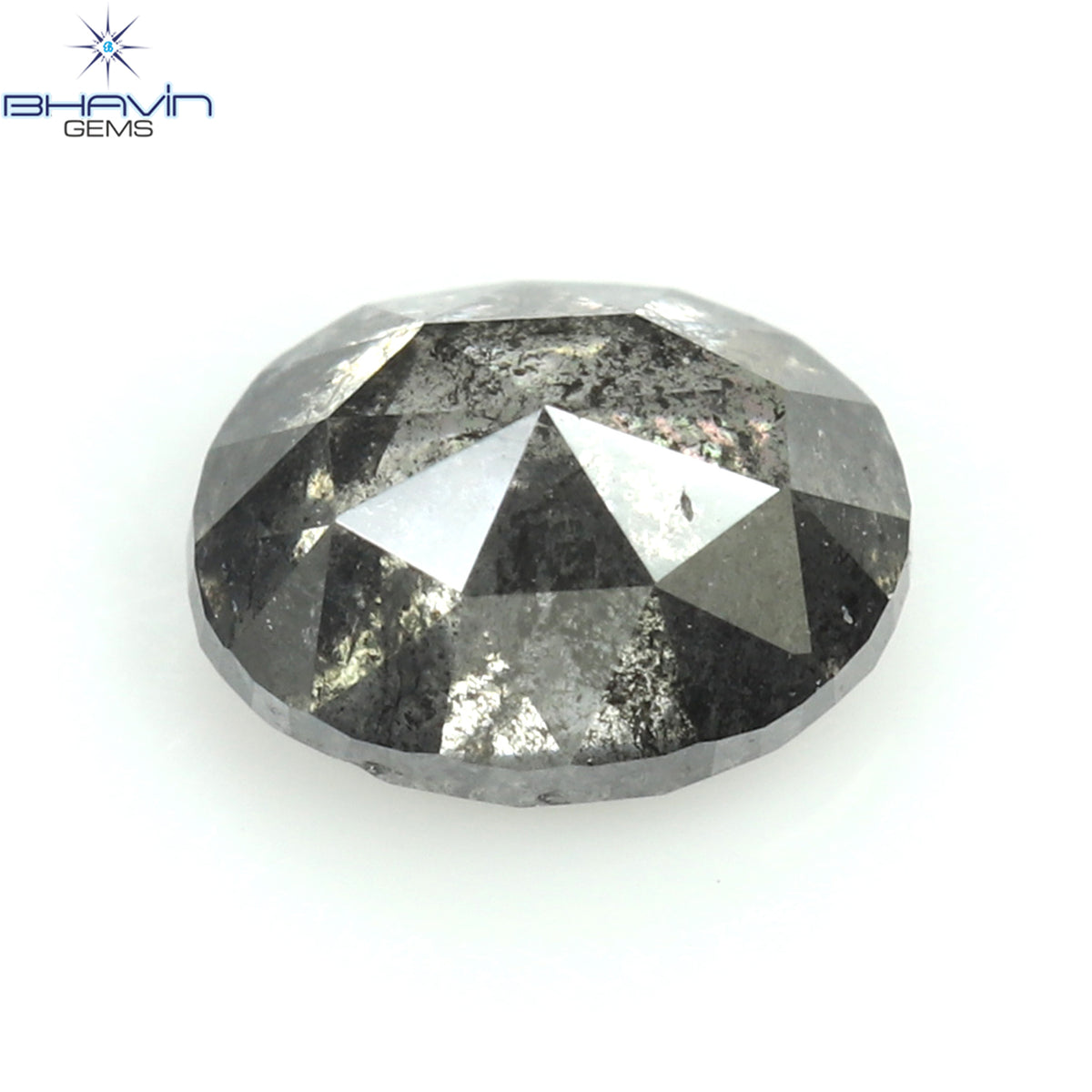 0.36 CT Natural Oval Diamond Salt And Pepper Color Clarity I3 (4.66 MM)