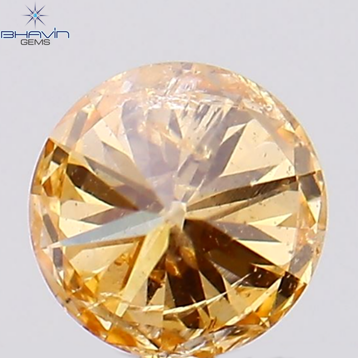 0.23 CT ラウンド シェイプ ナチュラル ダイヤモンド オレンジ色 VS2 クラリティ (0.23 MM)