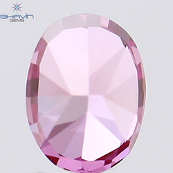 0.28 CT Oval Shape Natural Diamond Enhanced Pink Color VS1 Clarity (4.34 MM)