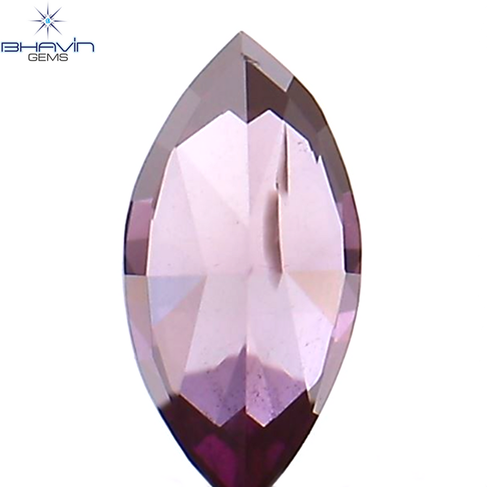 0.13 CT Marquise Shape Natural Diamond Pink Color SI2 Clarity (4.77 MM)