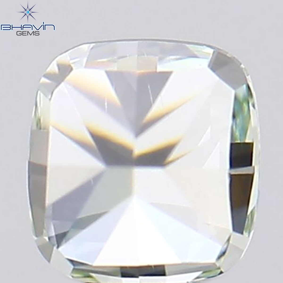 0.31 CT Natural Cushion Diamond Enhanced Greenish Blue Color Clarity VS1 (3.63 MM)