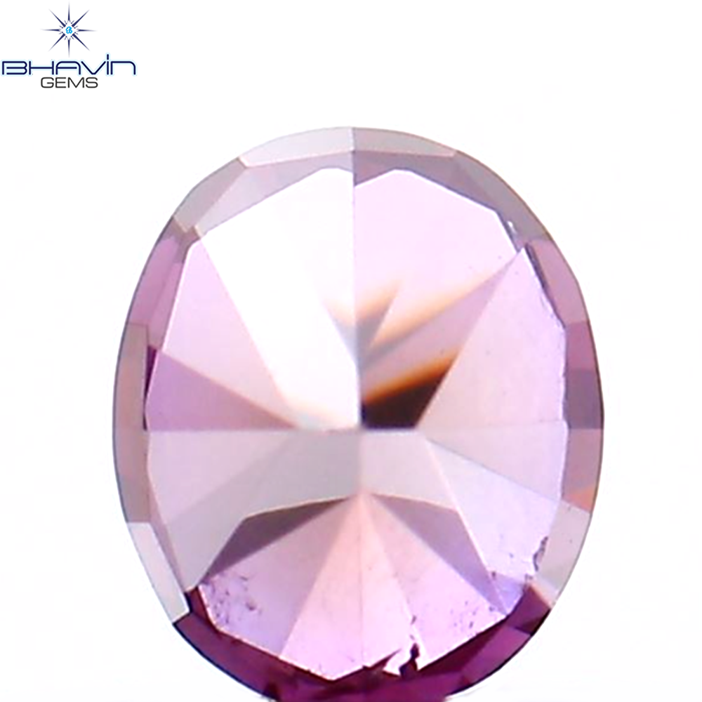 0.27 CT Natural Oval Diamond Enhanced Pink Color Clarity VS2 (4.09 MM)