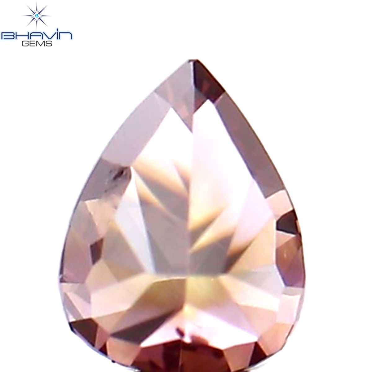 0.13 CT Natural Pear Diamond Enhanced Pink Color Clarity VS1 (3.60 MM)