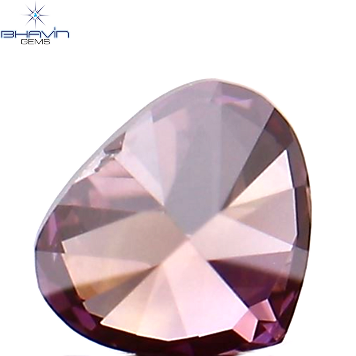 0.08 CT Natural Heart Diamond Enhanced Pink Color Clarity VS1 (2.78 MM)