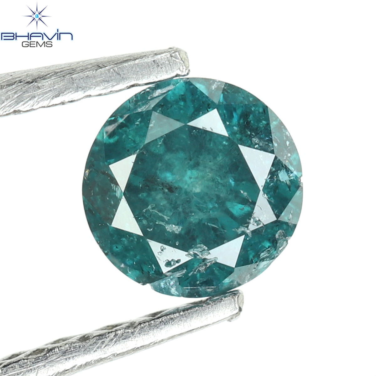 0.27 CT Natural Round Diamond Enhanced Blue Color Clarity I3 (4.10 MM)