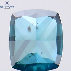 0.32 CT クッション シェイプ ナチュラル ダイヤモンド ブルー カラー SI1 クラリティ (3.90 MM)