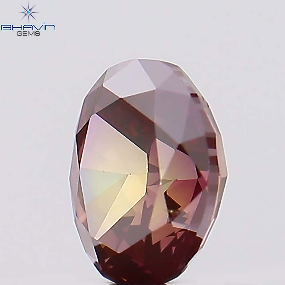 0.39 CT Oval Natural Diamond Pink Color Clarity VS1 (4.84 MM)