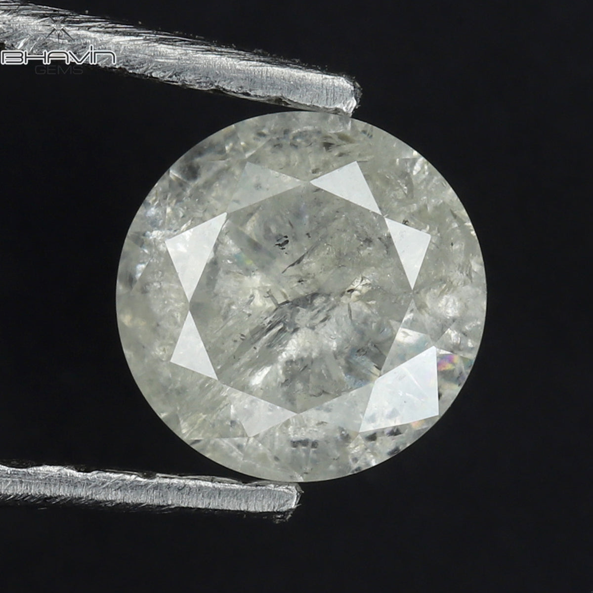 0.53 CT ラウンド シェイプ ナチュラル ダイヤモンド ホワイト カラー I3 クラリティ (5.15 MM)