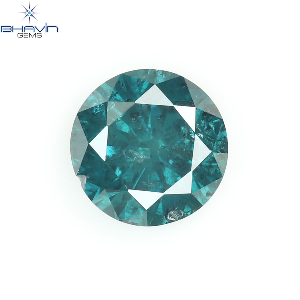 0.45 CT ラウンド ダイヤモンド ナチュラル ルース ダイヤモンド ブルー カラー I3 クラリティ (4.75 MM)