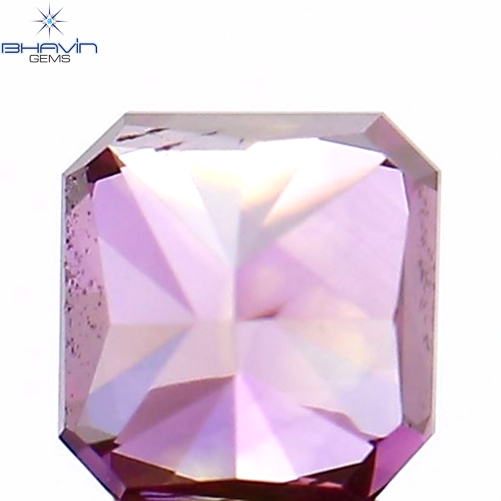 0.22 CT Radiant Shape Natural Diamond Pink Color VS1 Clarity (3.18 MM)