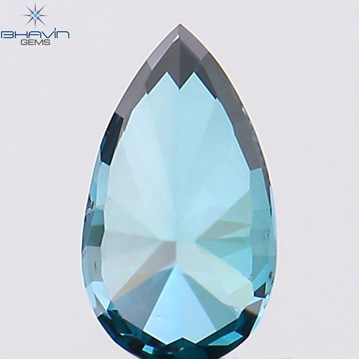 0.29 CT Natural Pear Diamond Enhanced Blue Color Clarity VS2 (5.73 MM)