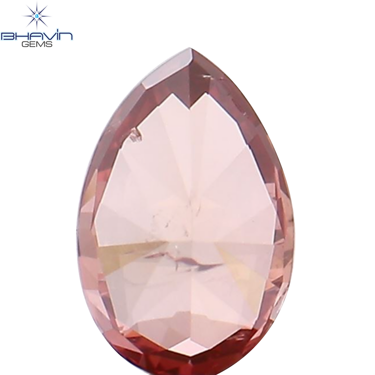 0.23 CT Natural Pear Diamond Enhanced Pink Color Clarity SI2 (4.87 MM)